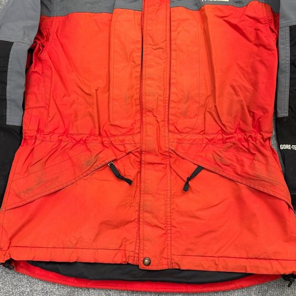 Vtg 90s The North Face Gore-Tex Mountain Guide Jacket Mens Medium Red Black Gray - Picture 5 of 14